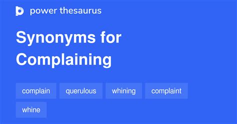 complaining thesaurus|professional word for complaining.